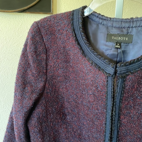 NWT $179 Talbots beautiful boucle wool tweed blazer - Picture 2 of 9